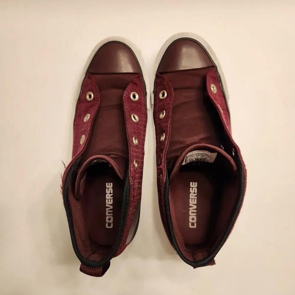 CONVERSE CHUCK TAYLOR ALL STAR Mid Top Sneakers Syde Street Dark Sangria M-6/W-8
